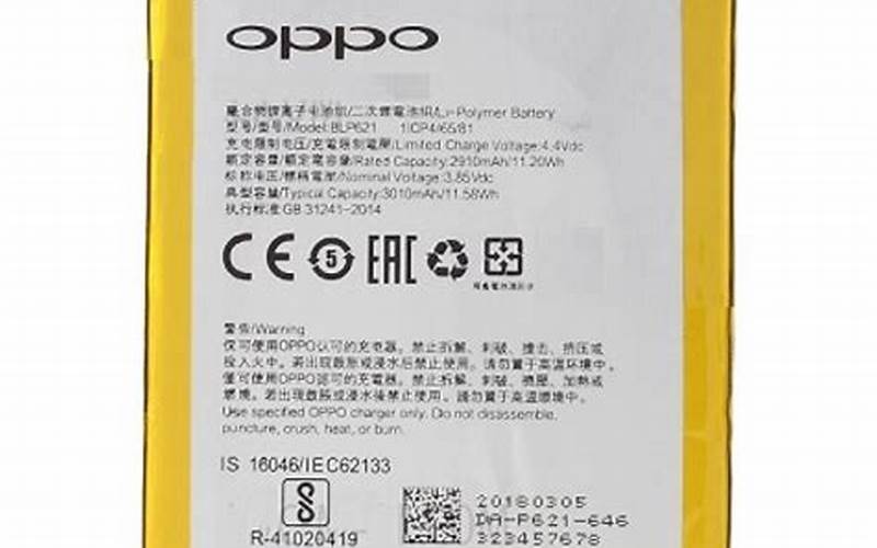 Pengisian Baterai Oppo F9 Pro