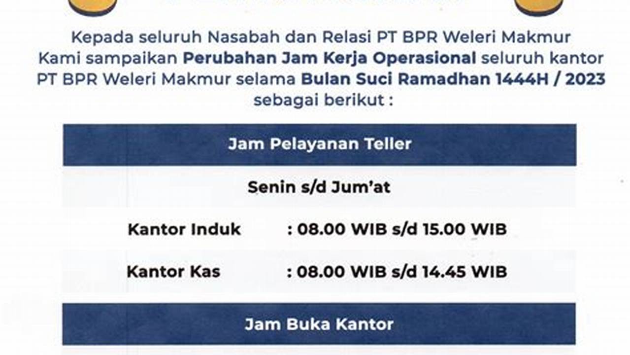 Pengumuman Pemerintah, Ramadhan