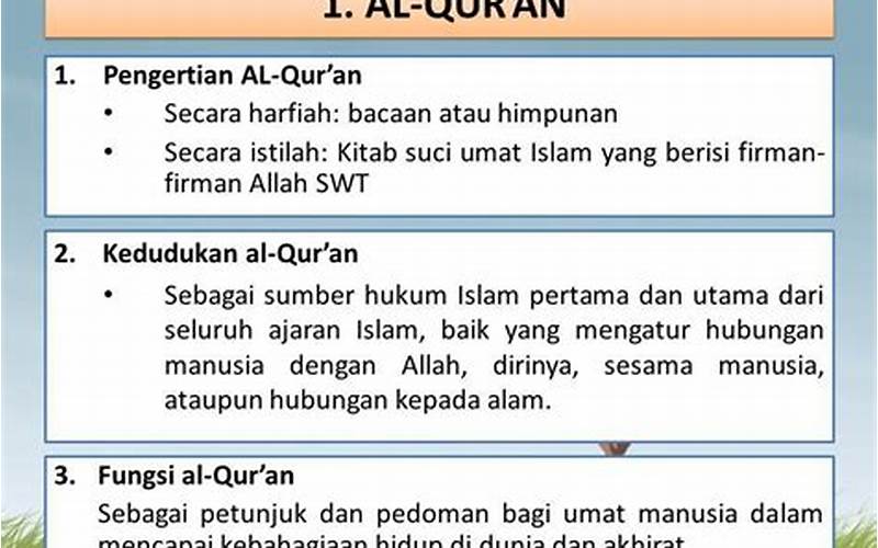 Penjelasan Umum Tentang Al-Quran