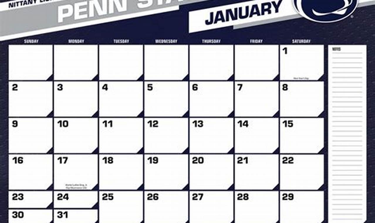 Penn State Calendar 2024-24