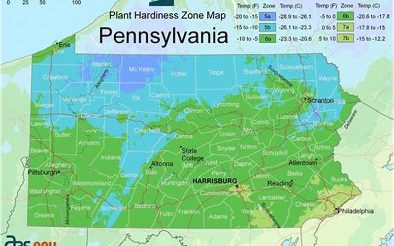 Pennsylvania Planting Zone Map