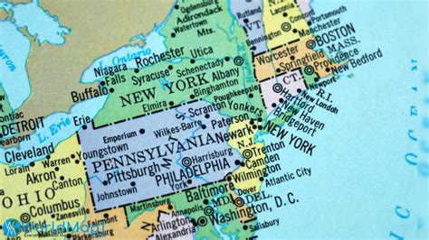 Pennsylvania And New York Map
