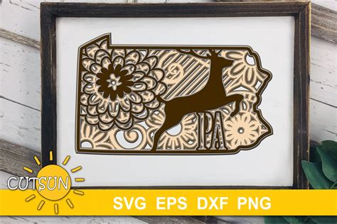 Download Pennsylvania State Mandala For Crafts