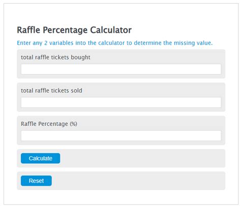 Penny Raffle Calculator