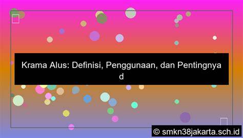 Pentingnya Bahasa Alus