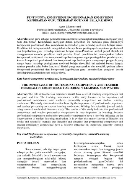 Pentingnya Kompetensi