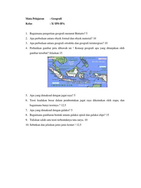 Pentingnya Latihan Mengerjakan Soal Essay Geografi Kelas 10 Semester 1