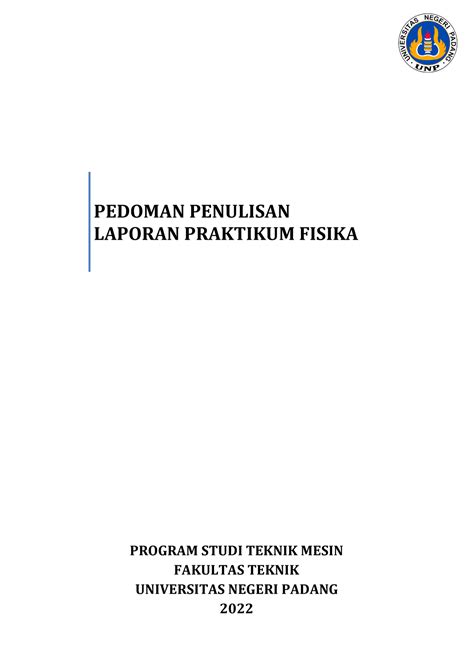 Penulisan Laporan Praktikum Fisika