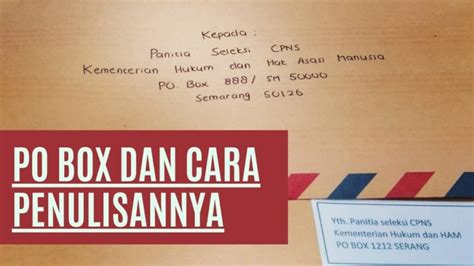 Penulisan Po Box Pada Amplop