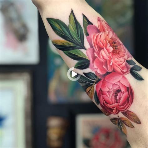 UPDATED 40+ Peony Tattoos that Pop (August 2020)