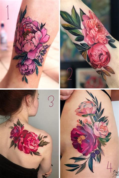 Peonies Tattoo Design
