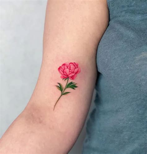 Peony Tattoo Small