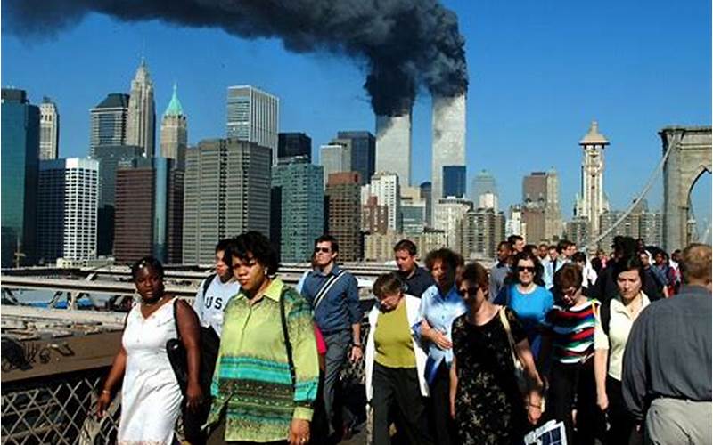 People Fleeing The World Trade Center On 9/11