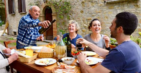 People Enjoying Italian Food