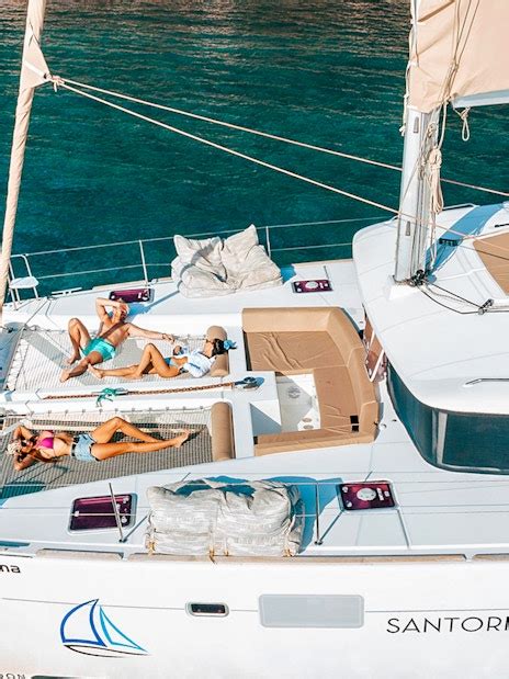 People on Catamaran Sunbathing