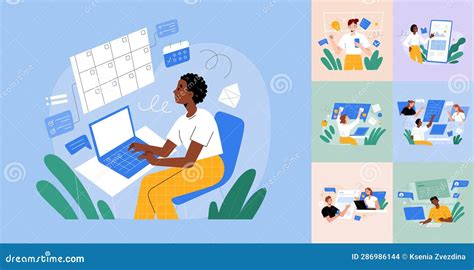 Image of people using a digital calendar