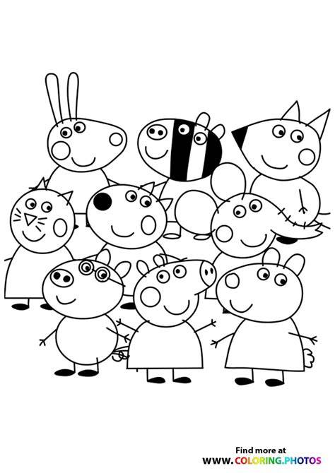 Peppa Pig Cartoon Coloring Pages