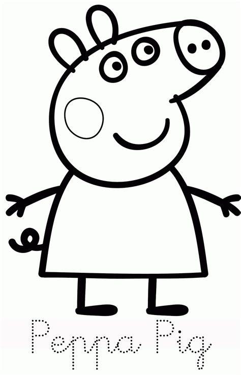 Peppa Pig Head Coloring Pages
