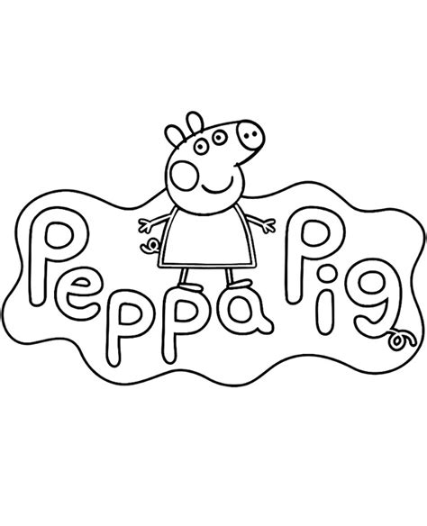 Peppa Pig Logo Coloring Pages