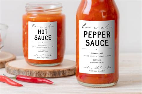 Pepper Sauce Label Template