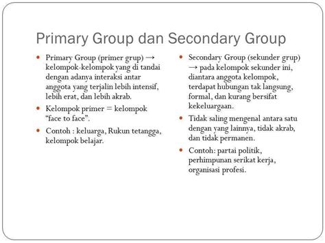 Apa Itu Primary Group Dan Secondary Group?