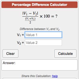Percent Difference Calculator