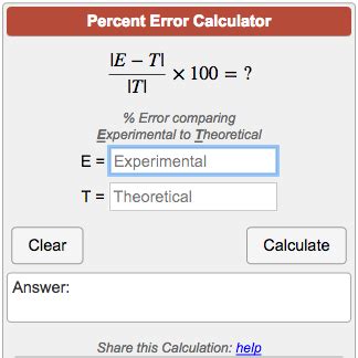 Percent Error Calculator