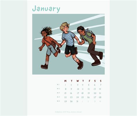 Percy Jackson Calendar