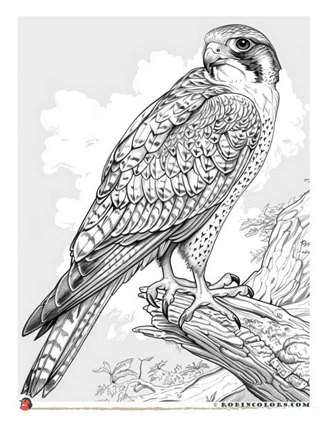 Peregrine Falcon Coloring Page