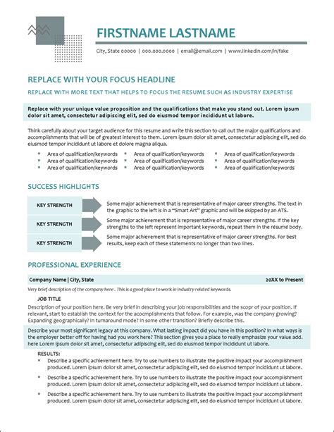 Perfect Resume Format