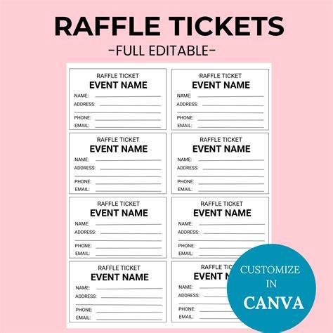 Perforated Raffle Ticket Template – Free Editable Template & Examples ...