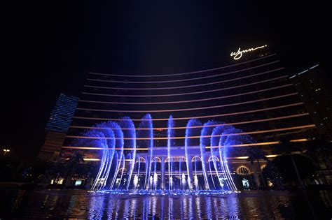 Performance Lake Wynn Hotel Macau Awesome Pertunjukan Air Menari Hotel Wynn Makau bagus dan gratis