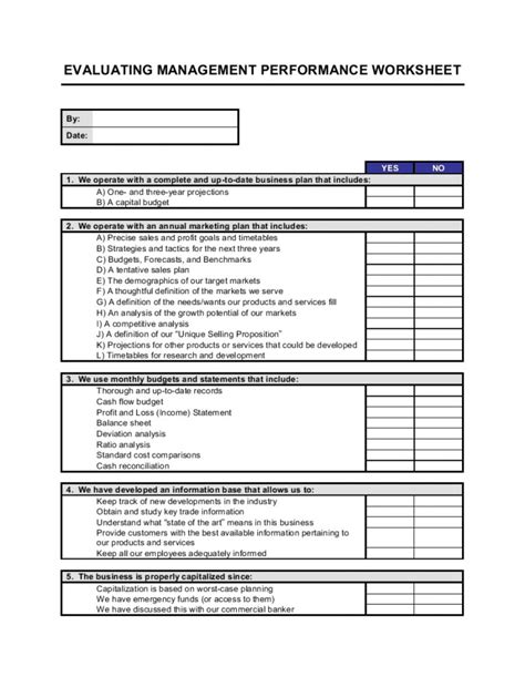 Sample Performance Evaluation Template By Businessinabox™ Performance