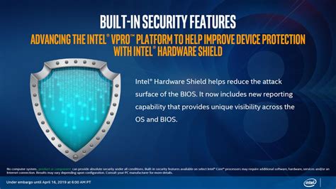 Performance enhancements and Intel Hardware Shield
