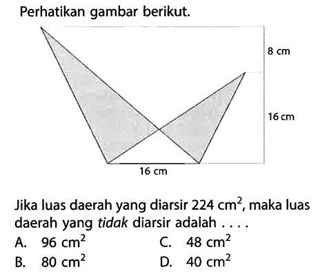 Perhatikan Gambar Berikut: Hitunglah Luas Daerah yang Diarsir