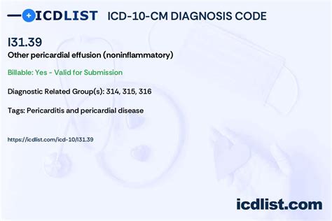 Pericardial Disease ICD 10 Code