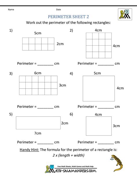 Perimeter 3rd Grade Worksheets