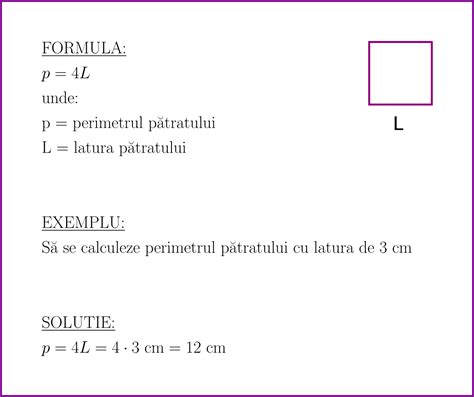 Perimetrul Unui Patrat Formula