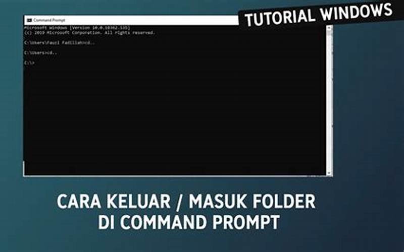 Perintah Command Prompt Mengunci Folder Di Flashdisk