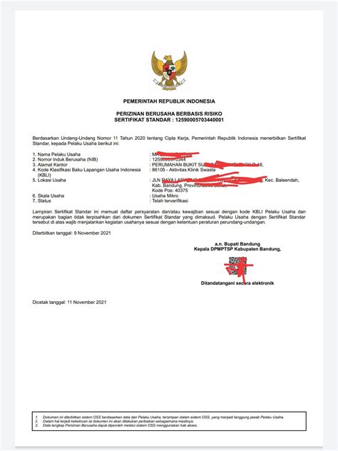 Perizinan PT Bandung