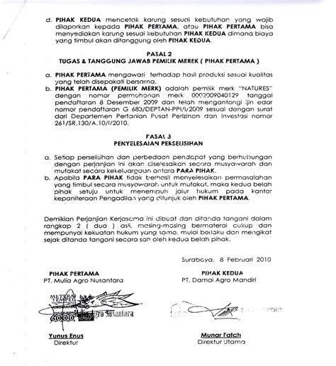Perjanjian Kerja Indonesia