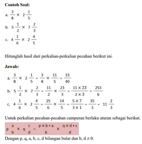 Perkalian Pecahan
