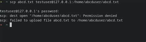 Permission Denied When Using Scp
