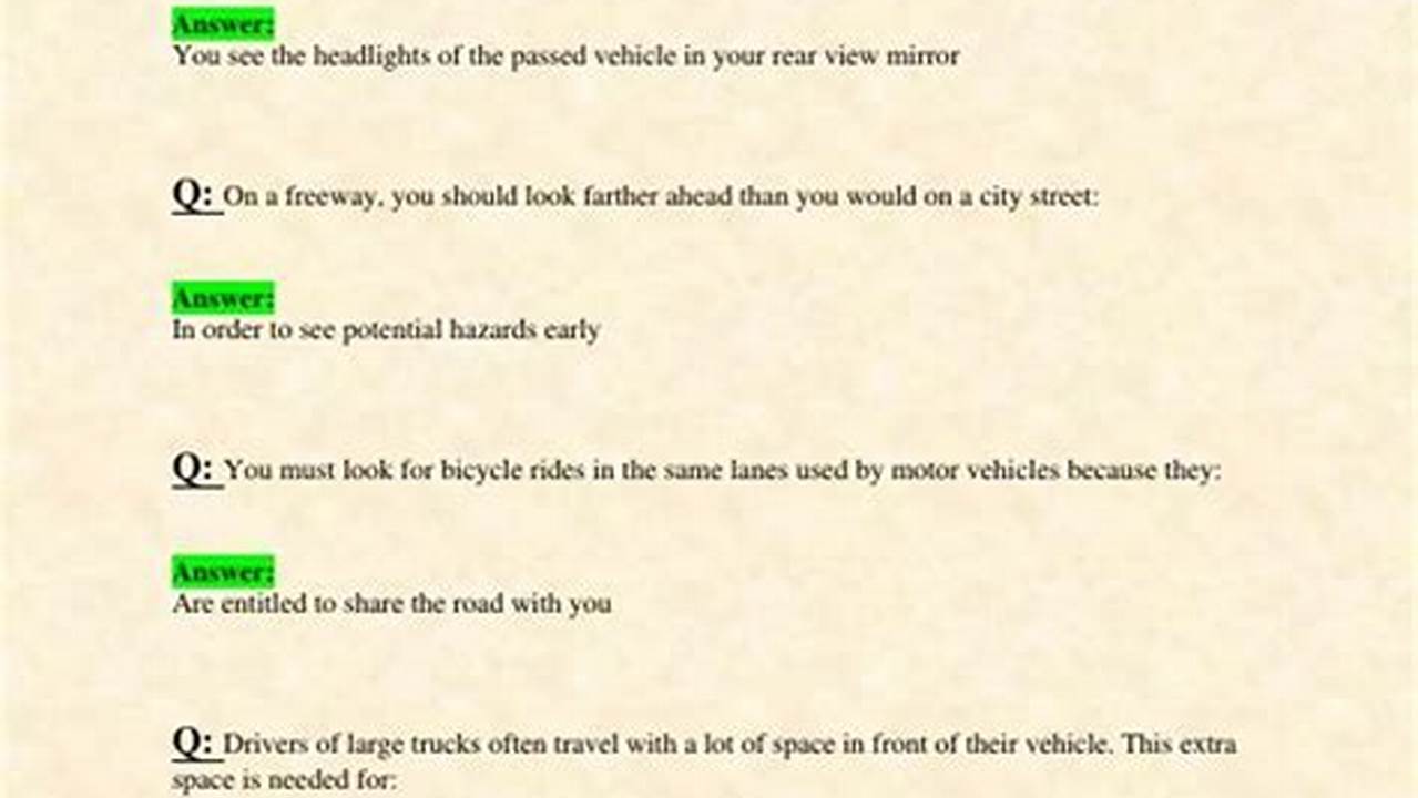 Permit Questions And Answers 2024