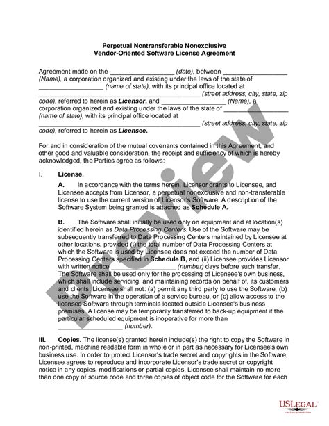 Perpetual License Agreement For Office 365 US Legal Forms