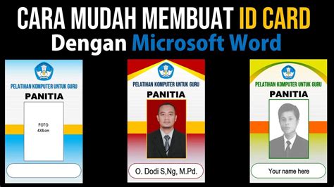 Tutorial membuat ID Card dengan Microsoft Word