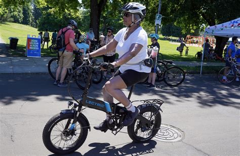 Person Riding E-Bike