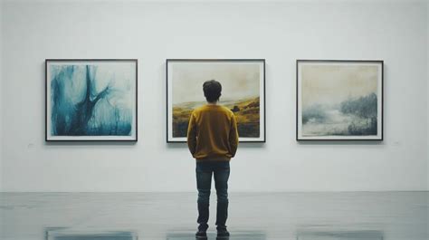 Person contemplating art