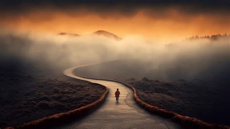 Person walking their own path