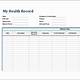 Personal Medical Record Template Free Download